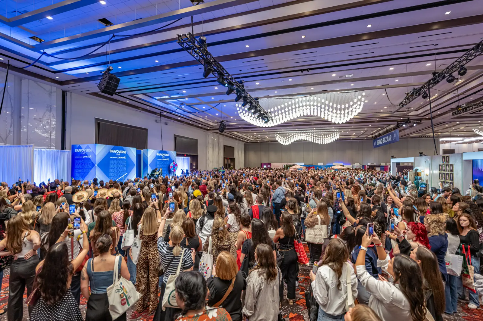 Fans filling the BravoCon 2025 show floor at Caesars Forum