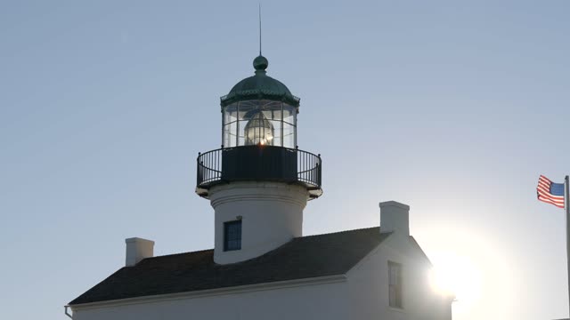 The historic lighthouse at Cabrillo National Monument in Point Loma | Video – 2