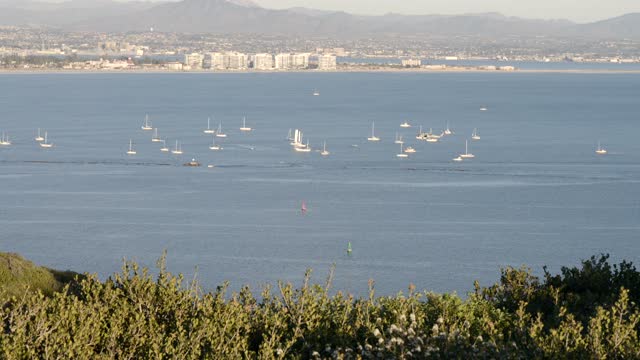 A view of Coronado and a Helicopter from Cabrillo National Monument in Point Loma | Video