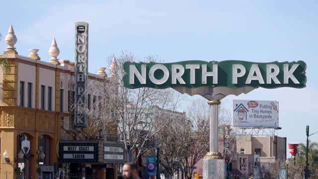 North Park Sign on University Avenue | Video – 10