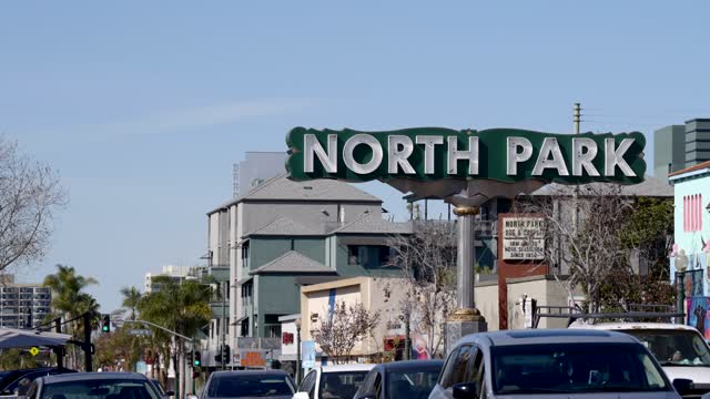 North Park Sign on University Avenue | Video – 8