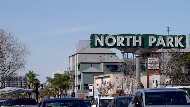 North Park Sign on University Avenue | Video – 7
