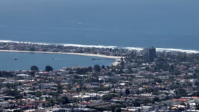 Pacific Beach overlooking Mission Bay | Drone Video