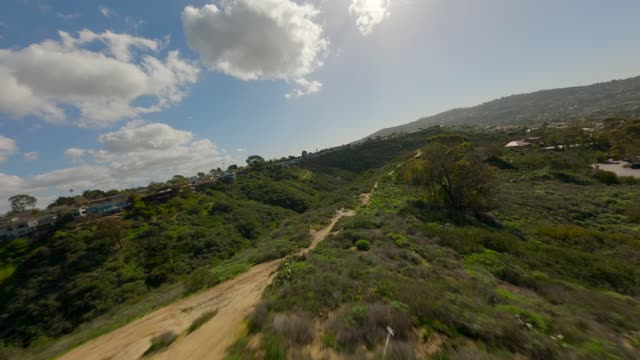 Flying above the hiking trail at the Birch Aquarium at Scripps in La Jolla Shores | FPV Drone Video – 1