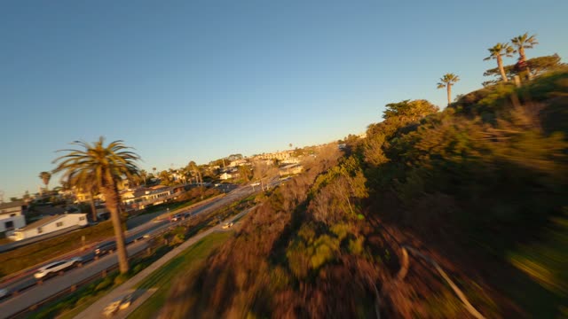 Flying over Moonlight Beach in Encinitas during Sunset | FPV Drone Video – 2