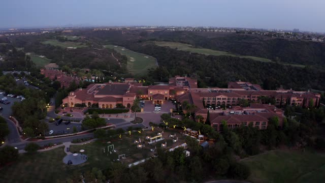 Aerial footage of the Farimont Grand Del Mar Resort and Golf Course in Carmel Valley | Drone Video