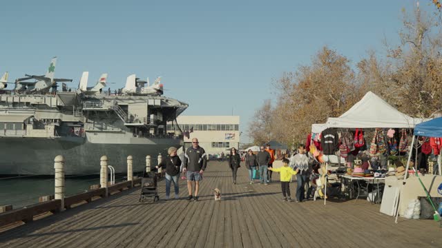 USS Midway Museum Aircraft Carrier at Navy Pier Embarcadero Downtown San Diego | Video – 14