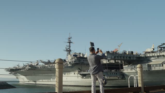 USS Midway Museum Aircraft Carrier at Navy Pier Embarcadero Downtown San Diego | Video – 13