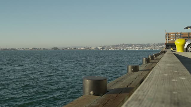 San Diego Bay on the Waterfront on a beautiful Day | Video
