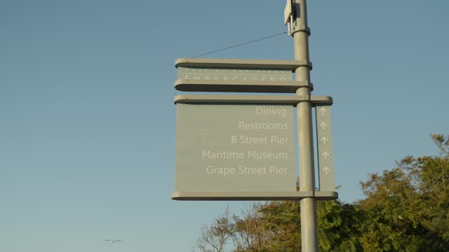 Sign at the Embarcadero on the Waterfront | Video