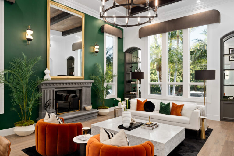 Modern Art Deco formal living room