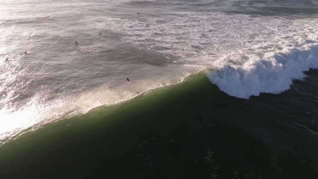Big Waves and Surfers off the Coast of Pacific Beach in San Diego California | Drone Video – 2