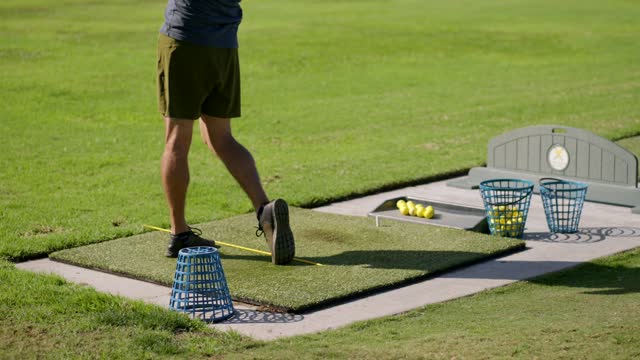 Golfer at the Driving Range at the Golf Course in Coronado | Video – 1