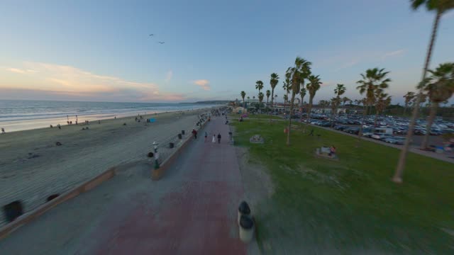 Mission Beach Belmont Park and the Roller coaster during a beautiful San Diego Sunset | FPV Drone Video – 7