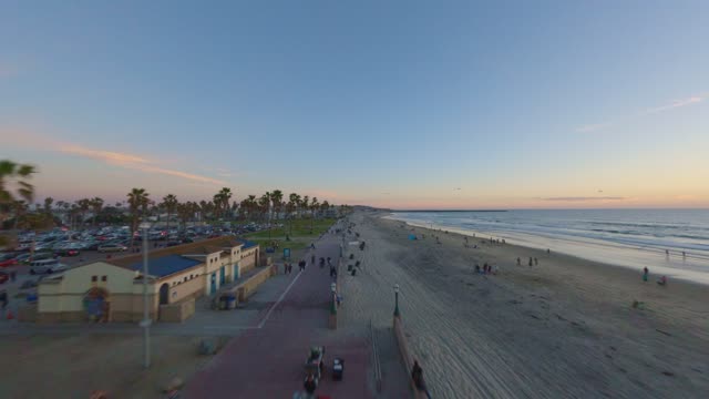 Mission Beach Belmont Park and the Roller coaster during a beautiful San Diego Sunset | FPV Drone Video – 6