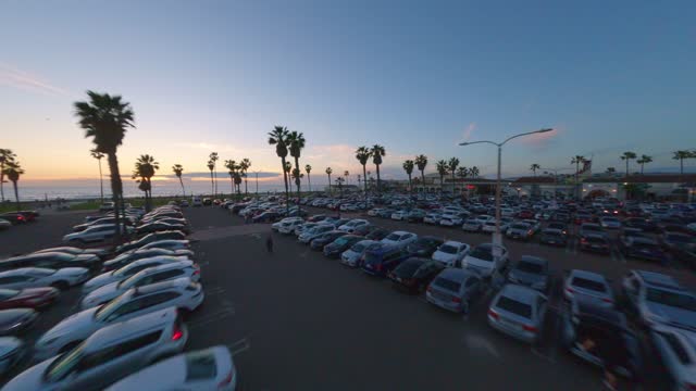 Mission Beach Belmont Park and the Roller coaster during a beautiful San Diego Sunset | FPV Drone Video – 13