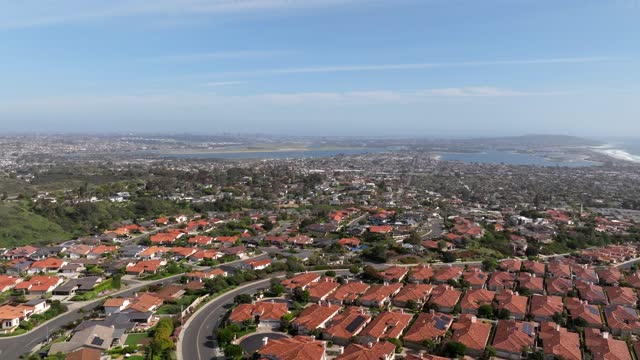Aerial footage over La Jolla Alta and La Jolla Mesa in La Jolla San Diego | Drone Video