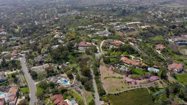 Flying over the neighborhoods and equestrian facilities of Olivenhain in Encinitas | Drone Video – 4