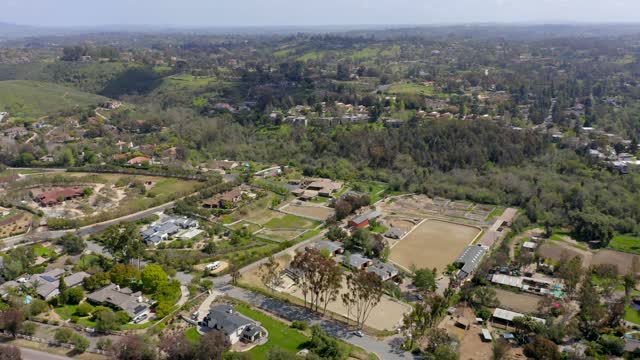 Flying over the neighborhoods and equestrian facilities of Olivenhain in Encinitas | Drone Video – 6