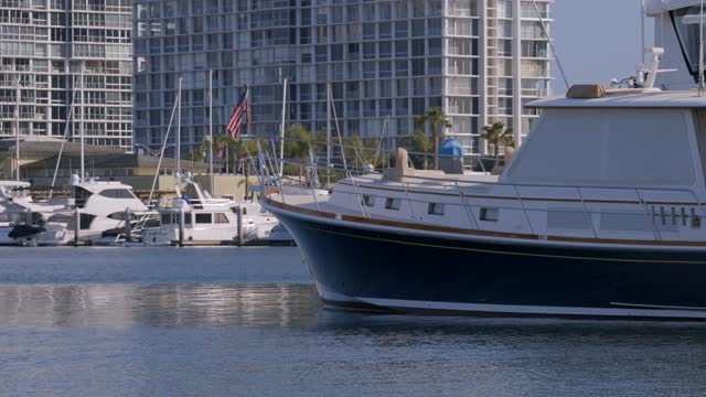 The Boats and Sailboats at the Coronado Yacht Club in Glorietta Bay Coronado San Diego California | Video – 8