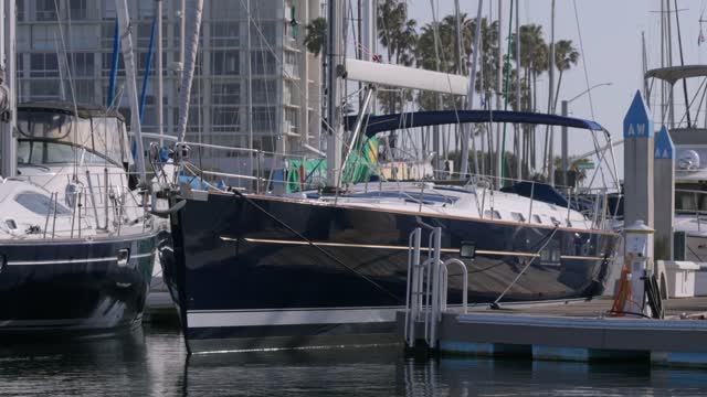 The Boats and Sailboats at the Coronado Yacht Club in Glorietta Bay Coronado San Diego California | Video – 6