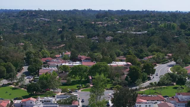 The Inn at Rancho Santa Fe and Paseo Delicias in the Covenant on a Sunny Day | Drone Video – 1