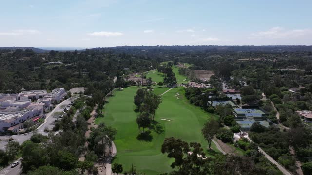 The Golf Course at the Rancho Santa Fe Golf Club in the Covenant on a Sunny Day | Drone Video – 6