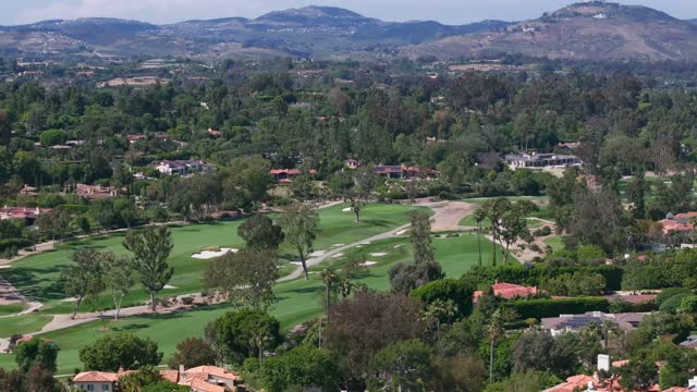 The Golf Course at the Rancho Santa Fe Golf Club in the Covenant on a Sunny Day | Drone Video – 4