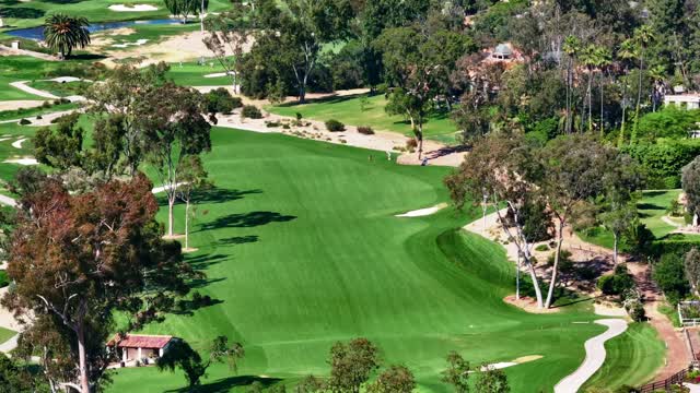 The Golf Course at the Rancho Santa Fe Golf Club in the Covenant on a Sunny Day | Drone Video – 3