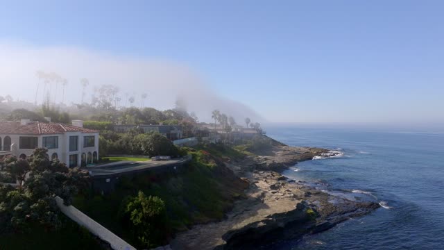 Over the Fog in Lower Hermosa La Jolla in San Diego on a beautiful Monring | Drone Video