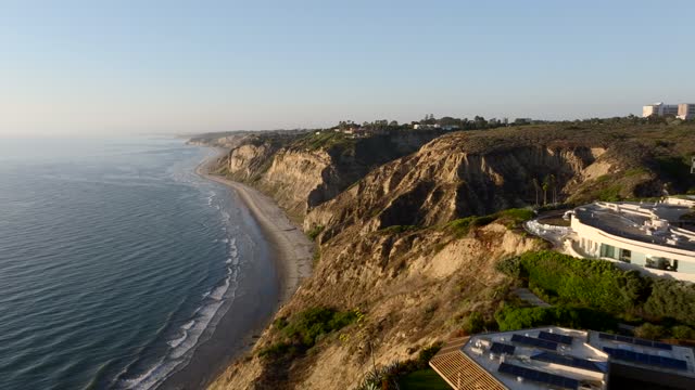 Sunset at La Jolla Shores Scripps Pier Black’s Beach and the Cliffs of Torrey Pines | Drone Video – 2