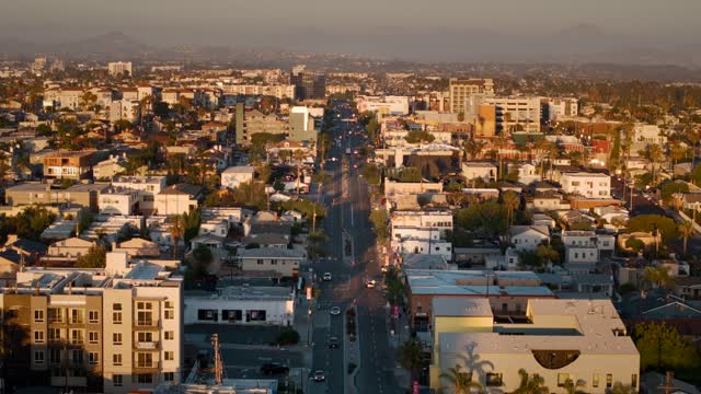 Aerial Drone shot over University Avenue in North Park | Drone Video – 1