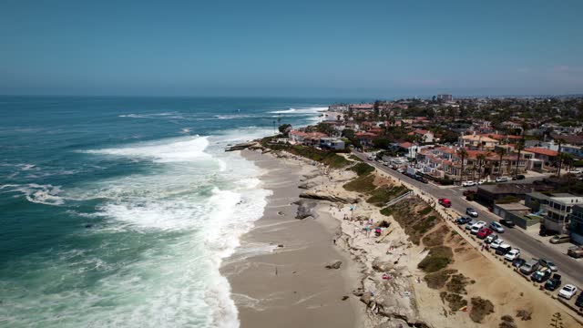 A bright and sunny day at Windansea Beach in La Jolla | Drone Video