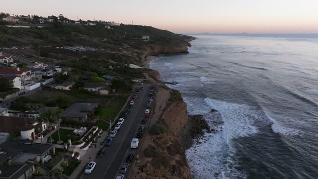 Flying above the Coastline and Beach of Sunset Cliffs Natural Park in Point Loma San Diego | Drone Video – 14