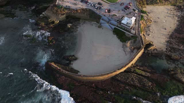 Sunset during Low King Tide at Children’s Pool in La Jolla San Diego | Drone Video – 2