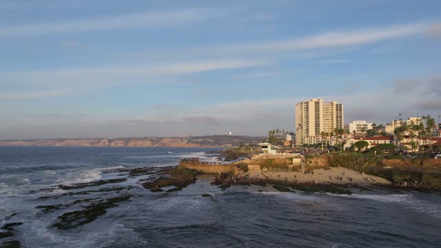 Sunset during Low King Tide at Children’s Pool in La Jolla San Diego | Drone Video – 6
