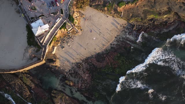 Sunset during Low King Tide at Children’s Pool in La Jolla San Diego | Drone Video – 14