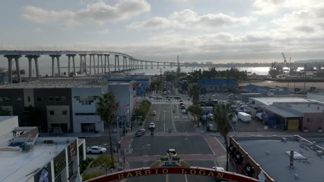 Aerial Drone footage of the Barrio Logan Neighborhood in San Diego | Drone Video
