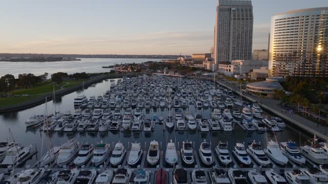 Aerial Drone footage of the Marina District downtown San Diego on a beautiful evening | Drone Video – 3